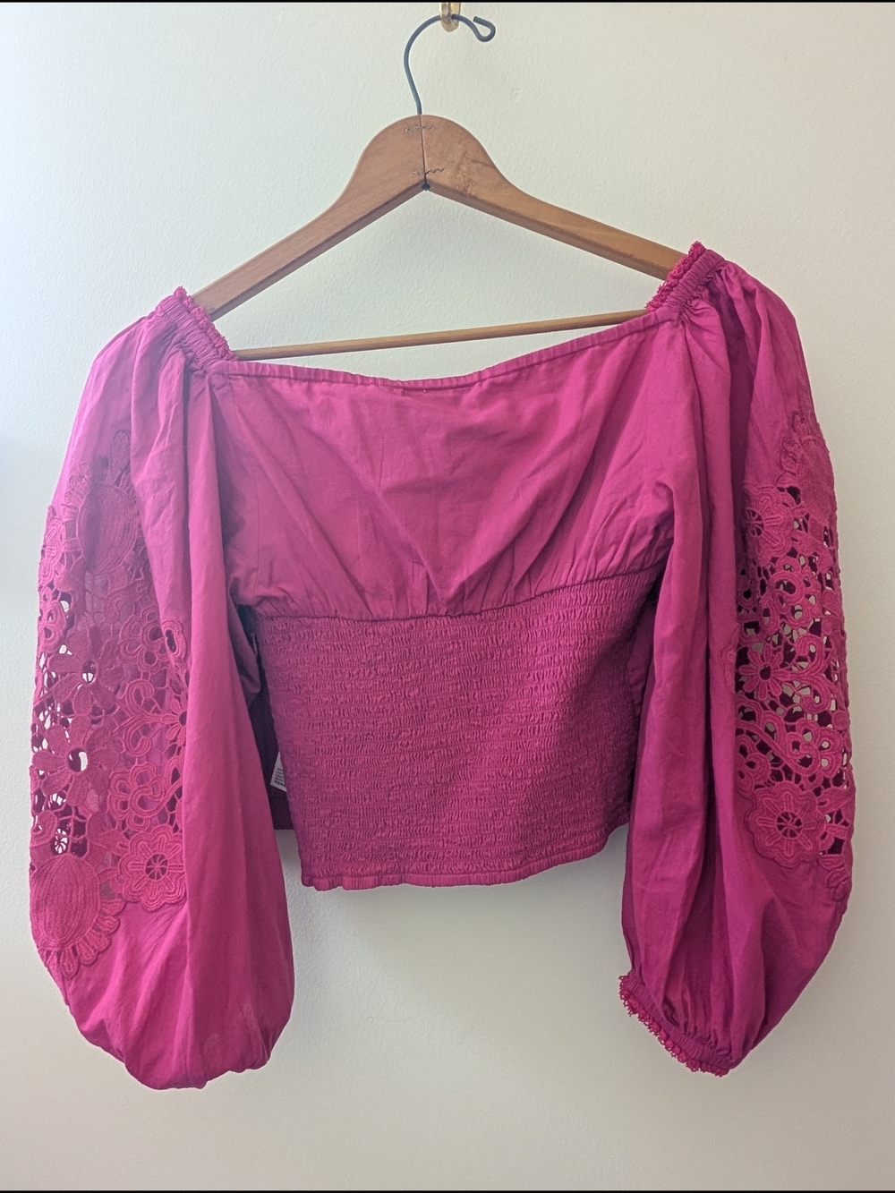 FARM Rio Fuchsia Embroidered Off-Shoulder Blouse - Picture 5 of 5